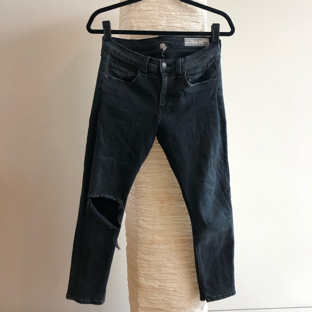 Rag & Bone Capri Skinny Jeans With Slit